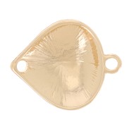 Entrepieza de gota 20x17 mm - Dorado x1