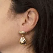 Colgante gota 21x19 mm - Dorado x1