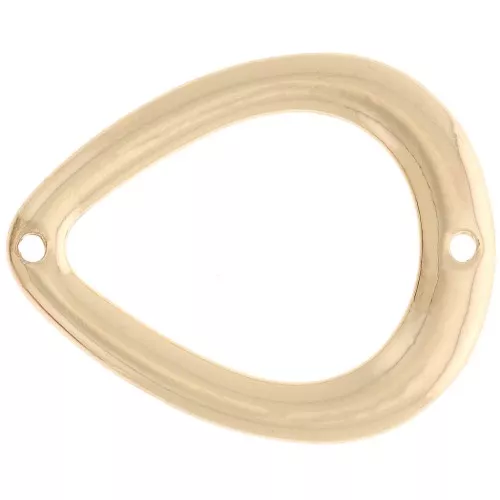 Entrepieza de gota calado 26x21 mm - Dorado x1