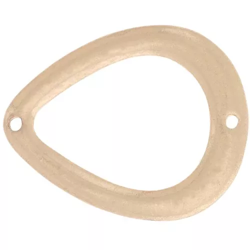 Entrepieza de gota calado 26x21 mm - Dorado vintage x1