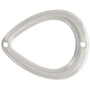 Entrepieza gota calado 26x21 mm - Plateado x1