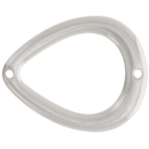 Entrepieza gota calado 26x21 mm - Plateado x1
