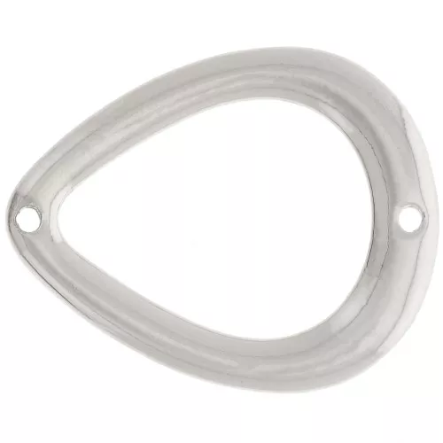 Entrepieza gota calado 26x21 mm - Plateado x1