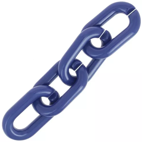 Eslabón acrílico oval 39x23 mm - Azul oscuro x1