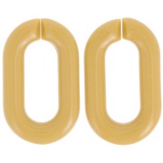 Eslabón acrílico oval 39x23 mm - Ocre x1