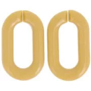 Eslabón acrílico oval 39x23 mm - Ocre x1