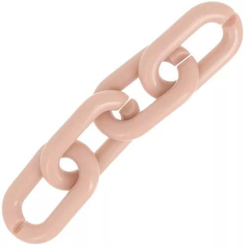 Eslabón acrílico oval 39x23 mm - Nude x1