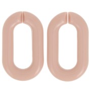 Eslabón acrílico oval 39x23 mm - Nude x1