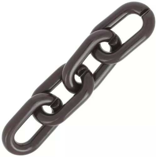 Eslabón acrílico ovalado 39x23 mm - Chocolate x1