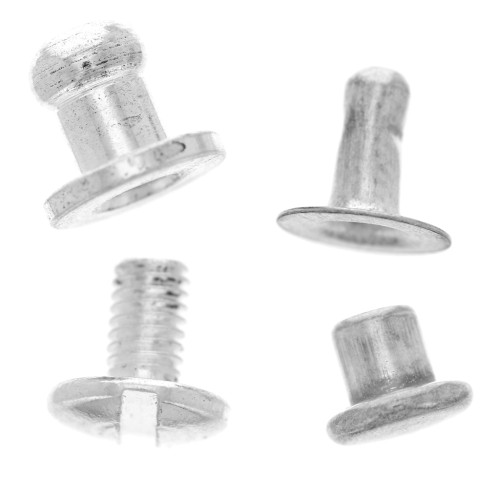 Cierre y remache para base pulsra 2 vueltas 10 mm plateado x1