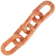 Eslabón acrílico oval 39x23 mm - Mármol terracota x1