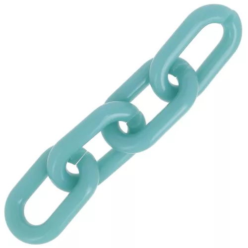 Eslabón acrílico oval 39x23 mm - Azul laguna x1