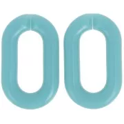 Eslabón acrílico oval 39x23 mm - Azul laguna x1
