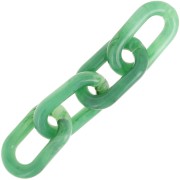 Eslabón acrílico oval 39x23 mm - Mármol verde x1