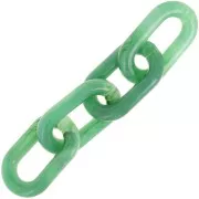 Eslabón acrílico oval 39x23 mm - Mármol verde x1