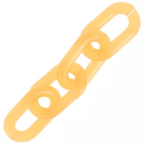 Eslabón acrílico transparente ovalado 39x23 mm - Naranja claro x1