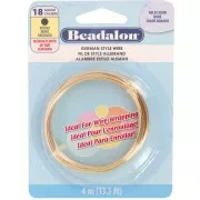 Hilo redondo de latón de 1,02 mm - German Style Wire - Dorado x 4 m
