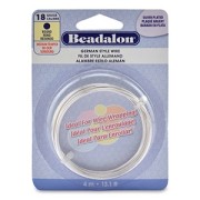 Hilo de cobre redondo de 1,02 mm - German Style Wire - Plateado x 4 m