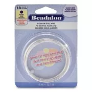 Hilo de cobre redondo de 1,02 mm - German Style Wire - Plateado x 4 m