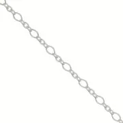 Cadena malla Forçat (1x3) 2.2 mm Plata 925 x1m