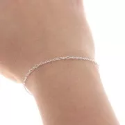 Cadena malla Forçat (1x3) 2.2 mm Plata 925 x1m