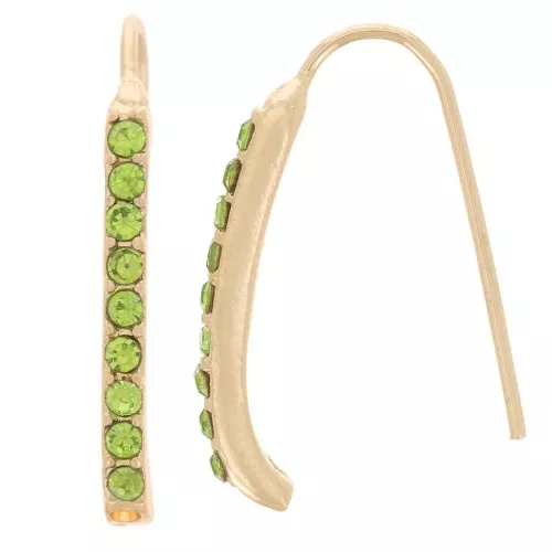 Ganchos de 22x2 mm con agujero - Dorado - Verde claro x2