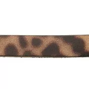 Cordón plano cuero 10 mm Leopardo x30cm
