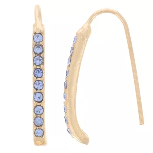 Ganchos de 22x2 mm con agujero - Dorado - Azul claro x2