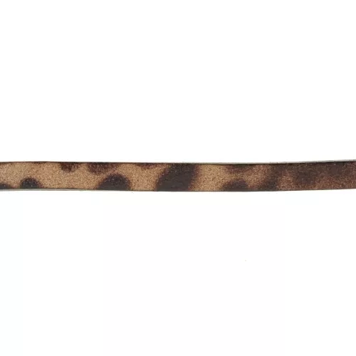 Cordón plano cuero 5x2 mm Leopardo x30cm