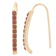 Ganchos de 22x2 mm con agujero - Dorado - Coñac x2