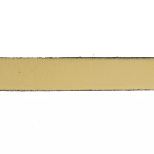 Cordón plano cuero 10 mm Dorado x30cm