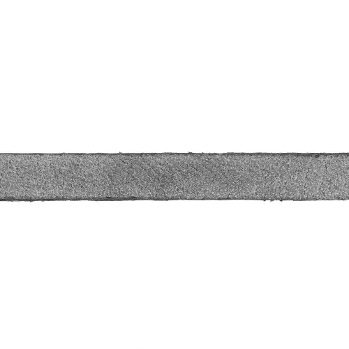 Cordón plano cuero 5x2 mm Plateado x30cm