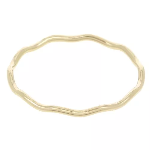 Anillo ondulado fino - Talla 57 - Gold filled (oro laminado) x1