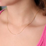 Gargantilla de malla de fantasía de 1,35 mm - Gold filled x45cm