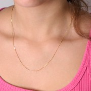 Gargantilla de malla de fantasía de 1,35 mm - Gold filled (oro laminado) x50cm