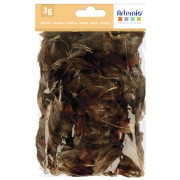 Plumas de faisán de 3 a 5 cm para bisutería y decoración DIY - Natural x3gr