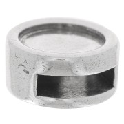 Empujador de encaje redondo decorativo 10 mm - Plateado antiguo x1