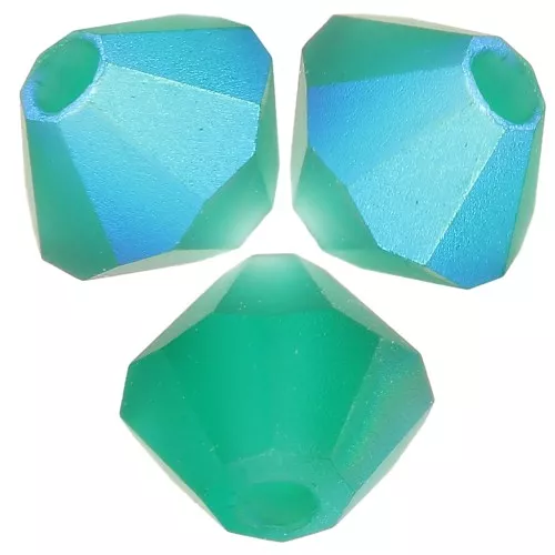 Preciosa rondelle - Cuenta 4 mm -Emerald AB Matt x30