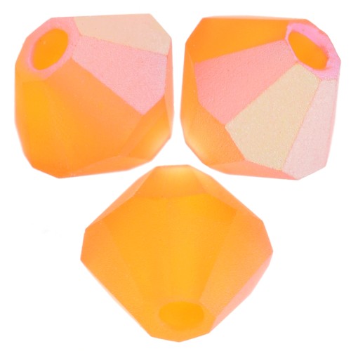 Preciosa rondelle beads - Bead 4 mm - Sun AB Matt x30