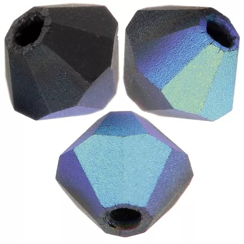 Preciosa rondelle - Cuenta 4 mm - Jet AB Mate x30