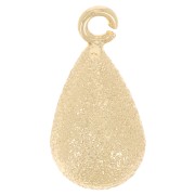 14x7 mm diamante gota encanto con anillo abierto - Oro x1