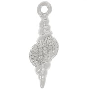 Charm Concha Texturada 18x6 mm - Plata x1