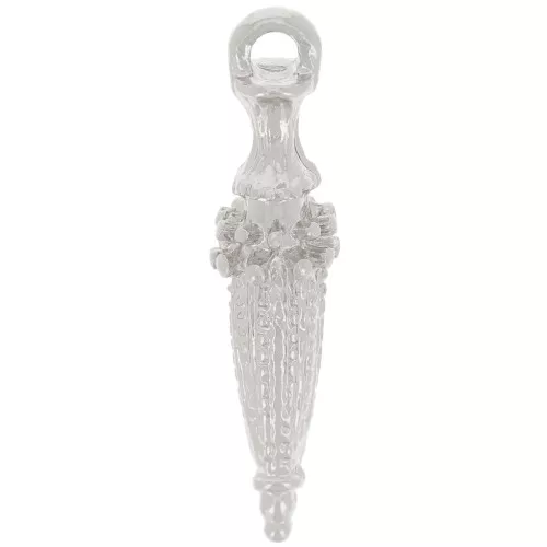 Pendentif pointe de pendule ethnique 24x6 mm - Plata x1