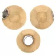 Cuentas redondas de 4 mm - Acero inoxidable 316F dorado x100