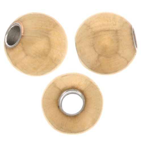 Cuentas redondas de 4 mm - Acero inoxidable 316L dorado x100