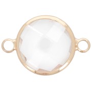 Cristal facetado redondo entrepieza 15 mm - Oro - Cristal x1|raw }}