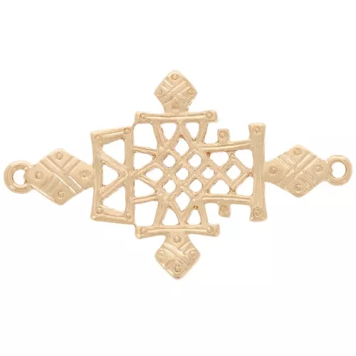 Entrepieza en cruz Touareg 38x23 mm - Dorado x1