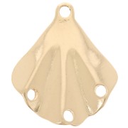 Colgante araña efecto plisado martillado 21x18 mm con 3 agujeros - Dorado x1