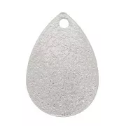 Lentejuela gota efecto diamante 13,5x9 mm - Rodio x1