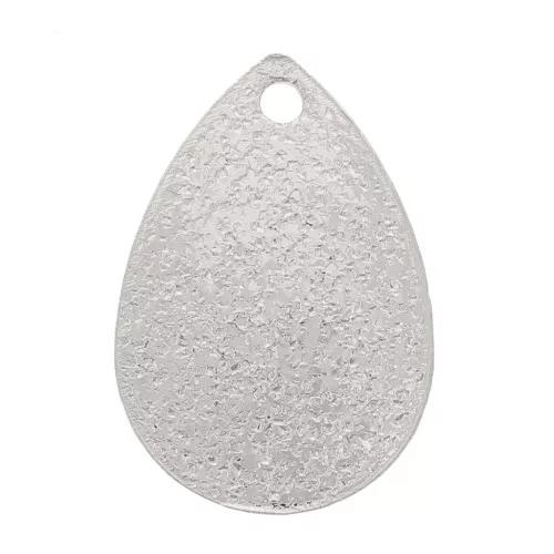 Lentejuela gota efecto diamante 13,5x9 mm - Rodio x1